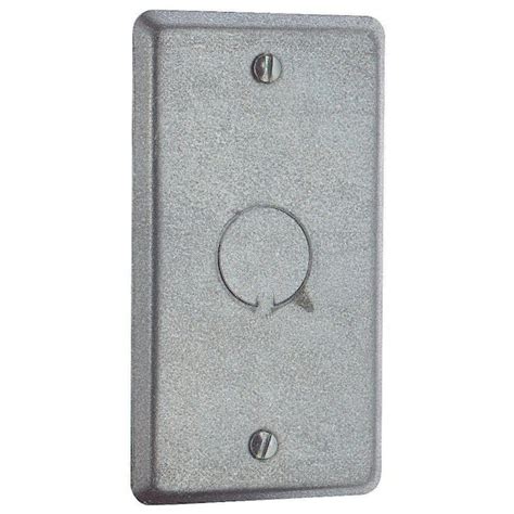 electrical box cover with knockout